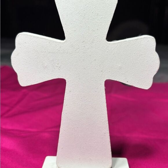 Grace Cross White Standing Home Decor NWOT See photos for measurements - Picture 2 of 6